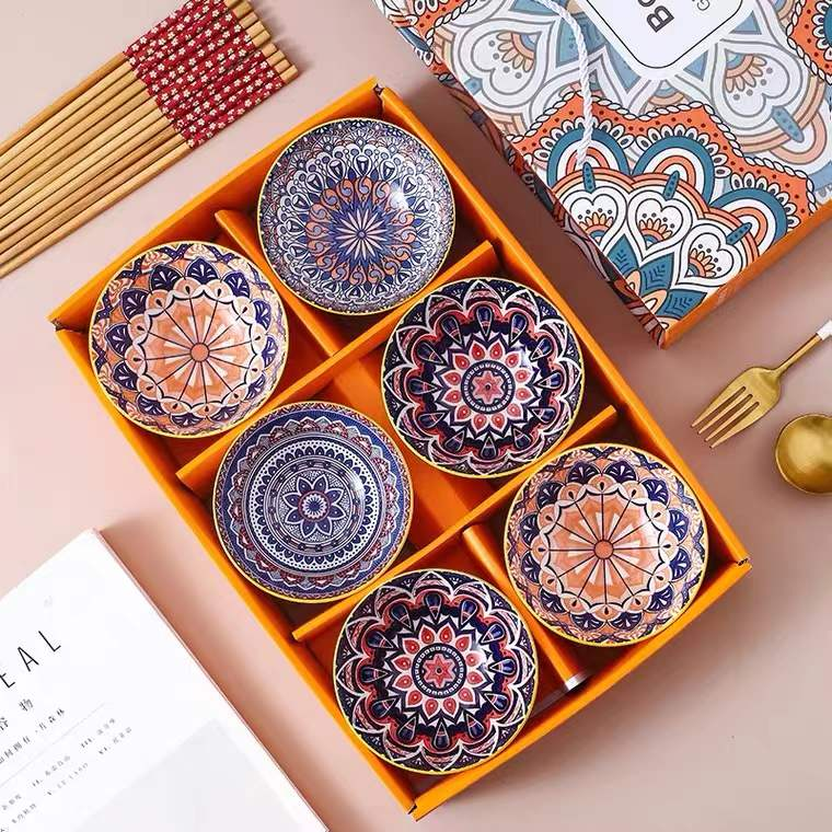 6 Moroccan Ceramic Bowls